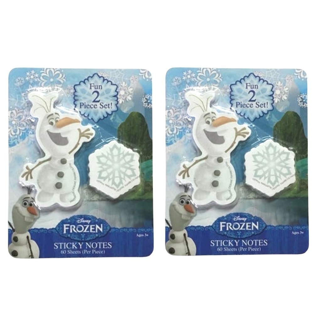 DISNEY Olaf Frozen Movie Sticky Notes Set Snowman Snowflake Planner Accessories